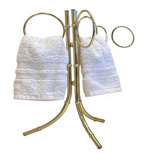 Handmade Polish Brass <b>Towel</b> Holder <b>Rack</b> Circular Design Rust Resistance For Bathroom Accessories Countertop Display Non Folding - Product Image 1