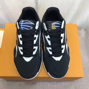 Chaussures de sport décontractées pour hommes et femmes en cuir véritable sur mesure de haute qualité, à lacets, semelle épaisse. Haute qualité, luxueux - Product Image 4