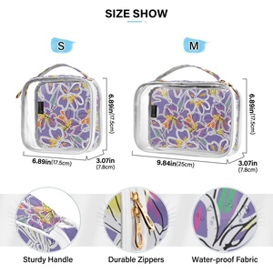 2-PACK Custom Ohia Lehua Print Women Small Transparent PVC Clear Cosmetic Make-Up Bags Toiletry Bag for Travel - Product Image 3