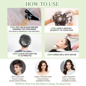 <span class=keywords><strong>Tinte</strong></span> Capilar Permanente Herbal de Primera Calidad para Todo Tipo de Cabello, 12 Colores, 100% Cobertura de Canas, Larga Duración, Fácil Aplicación - Product Image 3