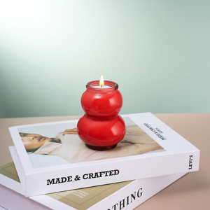 Recipiente de Cera de Soja Resistente ao Calor, Frasco de Vidro Redondo de Luxo Vazio para Fabricação de Velas por Atacado - Product Image 3