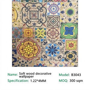 Papier peint en liège naturel écologique, à coller soi-même, motif floral et d'oiseaux, revêtement <span class=keywords><strong>mural</strong></span> auto-adhésif pour la décoration de la maison et du salon - Product Image 6