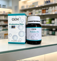 Vente en gros OEM 30 capsules de probiotiques plus capsules végétaliennes pour le soutien immunitaire intestinal, complément alimentaire probiotique en capsules