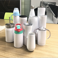 Tasse à eau en acier inoxydable à Double paroi, gobelets à Sublimation en céramique, tasses avec paille, offre spéciale