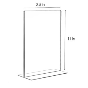 Panneau de table en acrylique en forme de T pour affichage bilingue cantonais 15x10cm, support double face pour menu de bureau ou de restaurant - Product Image 3