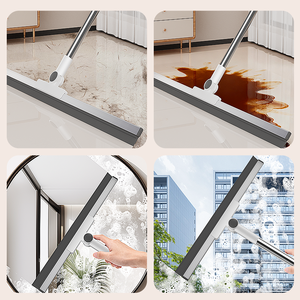 Balai multifonctionnel en silicone à long manche avec raclette - Outil de nettoyage écologique <span class=keywords><strong>pour</strong></span> fenêtres et sols - Product Image 5