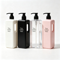 Bouteille de shampoing personnalisée 500 ml en PEHD, grand volume, distributeur à pompe, vente en gros de bouteilles de gel douche et d'après-shampoing, OEM ODM