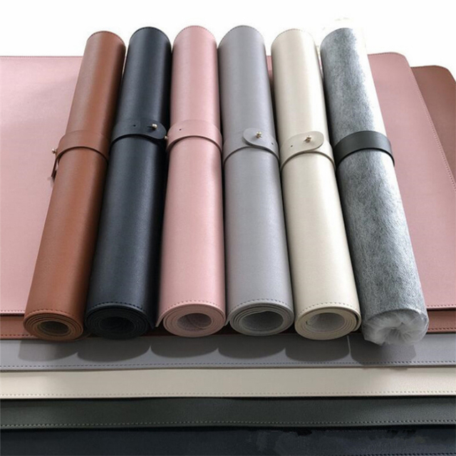 Large Office PU Leather Waterproof Desk Mat 40x80cm Double-sided Writing Pad Customizable Design HUGE HG-2710
