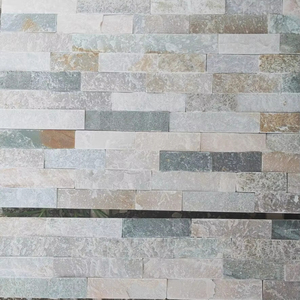 แผ่นผนังหินธรรมชาติดีไซน์ทันสมัยหุ้มผนังด้านนอกแบบกรดสีผสมราคาถูกสำหรับโรงแรมวิลล่าแยกสารลดกรดติดพื้นผิว - Product Image 2