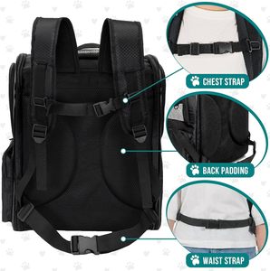 Estuche de transporte para perros y gatos de muestra gratuita para mascotas de hasta 15 libras, bolsa de viaje para cachorros aprobada por la aerolínea, con almohadilla polar extraíble - Product Image 5