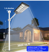 Lampe Solaire Hofoled 1000W 2000W 3000W Tout-en-un Intégrée Étanche du Crépuscule à l'Aube, Éclairage Public Solaire Extérieur pour Parking