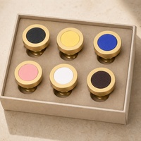 Capuchon de flacon de parfum jetable rond en ABS/PP doré de 15 mm, écologique, avec système de fixation par clic pour les lignes de parfums de luxe