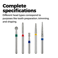 Dentaler Diamantschleifbohrer Ohne Absplitterung Scharfer Schnitt Zahnpräparatur Trimmung Pulpotomie Zahnklinikbedarf OEM ODM