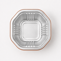 Nouveaux bols de cuisson jetables en aluminium ronds avec couvercle en feuille d'or, emballage alimentaire de qualité supérieure pour traiteur et desserts
