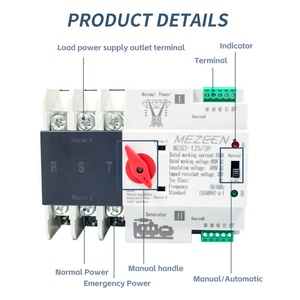 Đôi ném đôi ba bốn cực MTS ATS Hướng dẫn sử dụng tự động chuyển đổi 3P Máy phát điện chuyển đổi chuyển đổi - Product Image 5