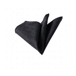 Mouchoir à poche en tissu tissé bleu marine et gris fumé à motifs – Accessoire élégant pour homme, taille unique - Product Image 2