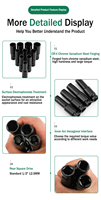 Jeu de douilles à chocs profondes métriques en acier CR-V, 20 pièces, 1/2 pouce, 6 mm-32 mm, pour usage automobile et industriel