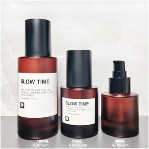 Frosted Glass <strong>Pump</strong> <strong>Bottle</strong> 200ml <strong>Lotion</strong> Dispenser Matte Finish Luxury Cosmetic Packaging <strong>Bulk</strong> Order - Product Image 4