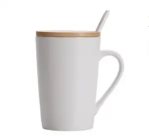 Tasse à café au lait en céramique de forme droite tasse blanc et noir moderne Simple classique nouvelle porcelaine de porcelaine osseuse