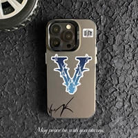 Coque de Téléphone Designer VRunk Bleue Élégante pour iPhone 7 8 Plus XS XR 11 12 13 Mini 14 15 16 Pro Max, en Matériau PC Durable, Étui de Protection