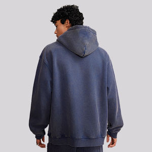 Personnalisation en gros <span class=keywords><strong>de</strong></span> haute qualité 350 grammes <span class=keywords><strong>de</strong></span> coton lourd Super Large pull <span class=keywords><strong>de</strong></span> sport décontracté ample sweat à capuche blanc vierge pour hommes - Product Image 3