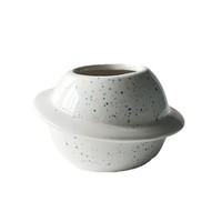 Mini pot de fleurs créatif en céramique, finition émaillée durable, en forme de planète, pour cactus et succulentes, idéal pour la maison, le bureau ou le balcon