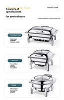 Marmite commerciale en acier inoxydable personnalisable chauffe-aliments durable en bois pour hôtels restaurants self-service carburant restauration