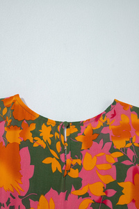 Dear-Lover all'ingrosso da donna manica a sbuffo floreale corpetto arricciato abito lungo Vestido Boho <span class=keywords><strong>abbigliamento</strong></span> bohémien - Product Image 5