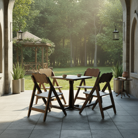Ensemble de salle à manger d'extérieur pliable moderne, table et chaises résistantes aux intempéries et écologiques pour jardin, balcon, plage, café