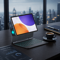 Nouveau clavier magique sans fil ultra-fin avec pavé tactile intégré et touches à ciseaux, rétroéclairage 7 couleurs pour Pad 7s Pro 12,5 pouces