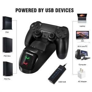 2025 Station de charge rapide double contrôleurs Station de chargeur Base de support de manette de jeu pour <span class=keywords><strong>PlayStation</strong></span> <span class=keywords><strong>4</strong></span> PS5/<span class=keywords><strong>Pro</strong></span>/Slim <span class=keywords><strong>prix</strong></span> usine - Product Image 4