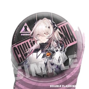 Badge en tôle imprimé <span class=keywords><strong>Arknights</strong></span> Guzi 75 mm, grand format, double flash, Lin Miao Mace Qiu Bailuo Gosevishe Dale, cadeau d'affaires, broche - Product Image 5