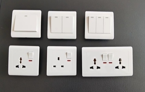 SEEBEST Fabrik preis 1 <span class=keywords><strong>Gang</strong></span> 2-Wege-Steckdosen und Schalter aus gebürstetem Aluminium 16A 250V elektrische Steckdose - Product Image 2