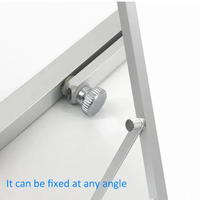 Petit tableau blanc effaçable double face magnétique pliable à 360 degrés avec support