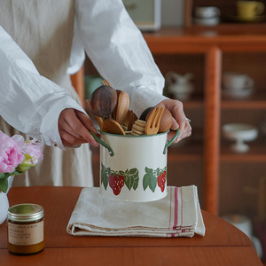 Cubo de almacenamiento de vajilla de Metal de hierro Vintage de estilo antiguo, escurridor de cocina para palillos, suministros para hornear, jaula para palillos de hierro - Product Image 5