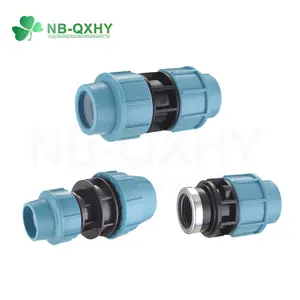 All Sizes PN10 PN16 HDPE PVC Elbow PP Compression Fittings Plastic Reducing Tee For Irrigation PE Pipe