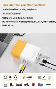 Mini projecteur portable intelligent WiFi avec mise en miroir d'écran de téléphone filaire <span class=keywords><strong>pour</strong></span> <span class=keywords><strong>les</strong></span> enfants, le divertissement familial et le cinéma à domicile - Product Image 2