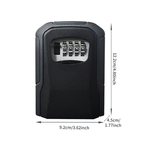 תיבת נעילת סיסמה מארז אבטחה קטן נייד ועמיד בפני גשם, כספת אבטחה עם סיסמה בת ארבע ספרות, סגסוגת אלומיניום יציבה נגד גניבה - Product Image 2