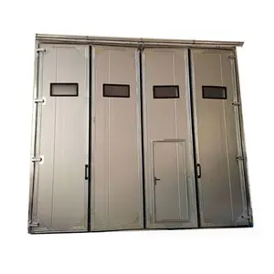 Wholesale Thermal Insulated Door Cover With Window Folding Door Hardware Bi Fold Doors Factory Warehouse Airport Installation