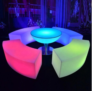 16 màu sắc thay đổi ánh sáng lên thanh đồ nội thất sân vườn cong ngoài trời LED rắn băng ghế dự bị phân với điều khiển từ xa - Product Image 5