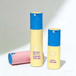 Luxury Premium Refillable Round Plastic 1oz 30ml Airless Serum <b>Pump</b> <b>Bottle</b> for Skincare - Product Image 4