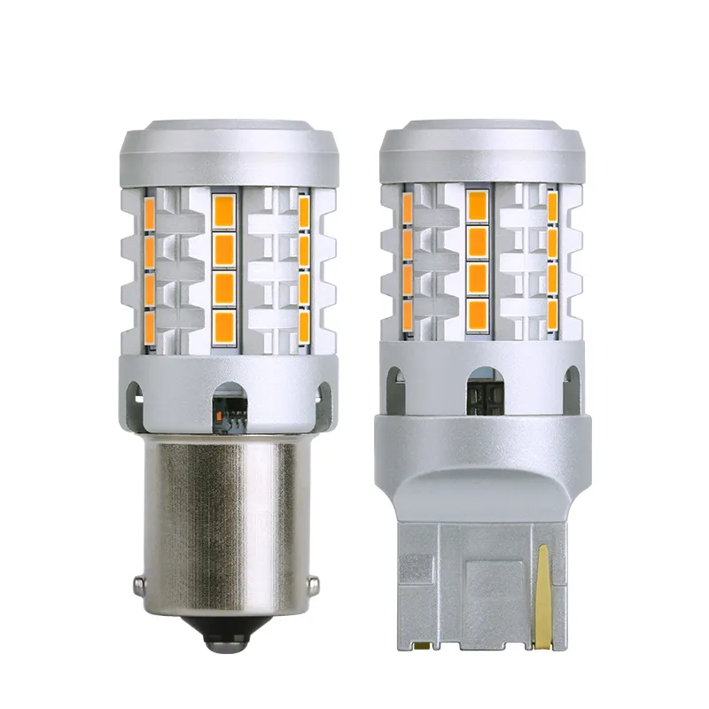 CANBUS 1156 7440 LED הפעל נורות 3020 26SMD EMS שבבי לבן ענבר אות אור הנורה