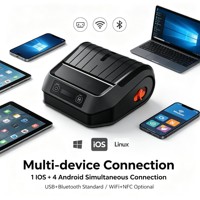 Imprimante thermique portable sans fil 203 DPI pour reçus et étiquettes, 80 mm, Android, avec interface USB + BT, en stock, garantie 1 an