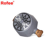 Nouveau Style Ensemble de Cuisson Octogonal Moulé Sous Pression en Aluminium avec Revêtement Marbré Antiadhésif Comprenant des Casseroles et une Poêle Grill