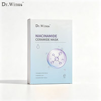 Masque facial professionnel au niacinamide et aux céramides pour salon de beauté, hydratation intense, éclaircissement et réparation de la peau
