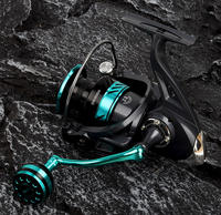 Moulinet de pêche spinning haute vitesse 16kg Drag 5.2:1, bobine entièrement métallique, pour eau salée, moulinet en carbone, d'occasion du Japon