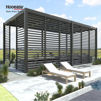 Jardin extérieur coulissant fixe à deux volets persiennes panneau de toit étanche pare-soleil clôture persiennes lames aluminium bioclimatique Pergola