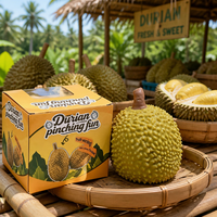 Jouet Squishy Géant Réaliste Durian, Jouet Sensoriel Anti-Stress Jumbo, Grand Jouet à Presser en Forme de Fruit pour Enfants et Adultes, Idéal Cadeau