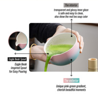 Ensemble de bols à matcha en porcelaine sur mesure pour la vente en gros, kit de fouet pour la cérémonie du thé japonaise - Résistant à la chaleur, écologique, qualité alimentaire
