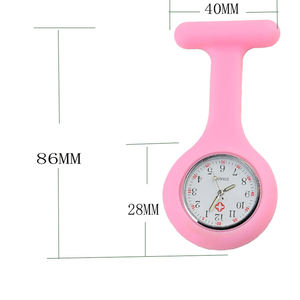 실리콘 간호사 시계 석영 운동 포켓 시계 브로치 여성 가슴 시계 - Product Image 2